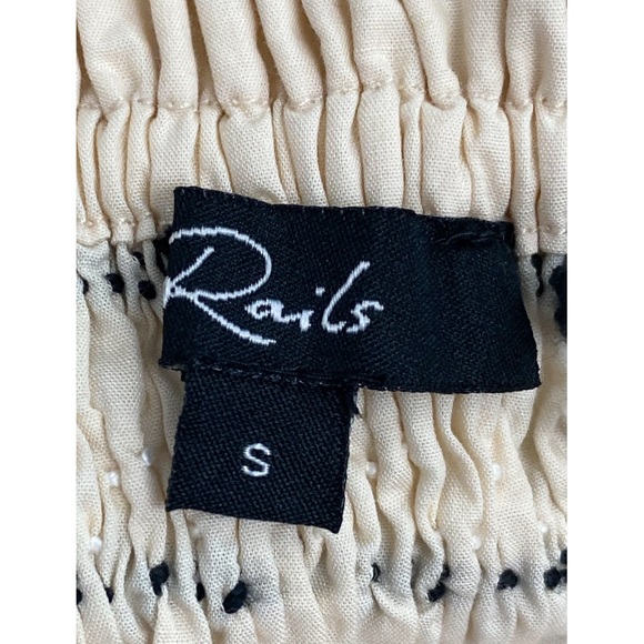 Rails Cecily Smocked Peplum Tank Top, Flax Cream - Size S - Picture 7 of 7